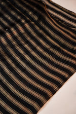 Jade Black Stripe Soft Silk  Handwoven Banarasi Suit