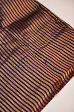 Mulberry Purple Stripe Soft Silk  Handwoven Banarasi Suit