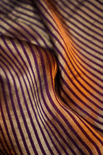 Mulberry Purple Stripe Soft Silk  Handwoven Banarasi Suit