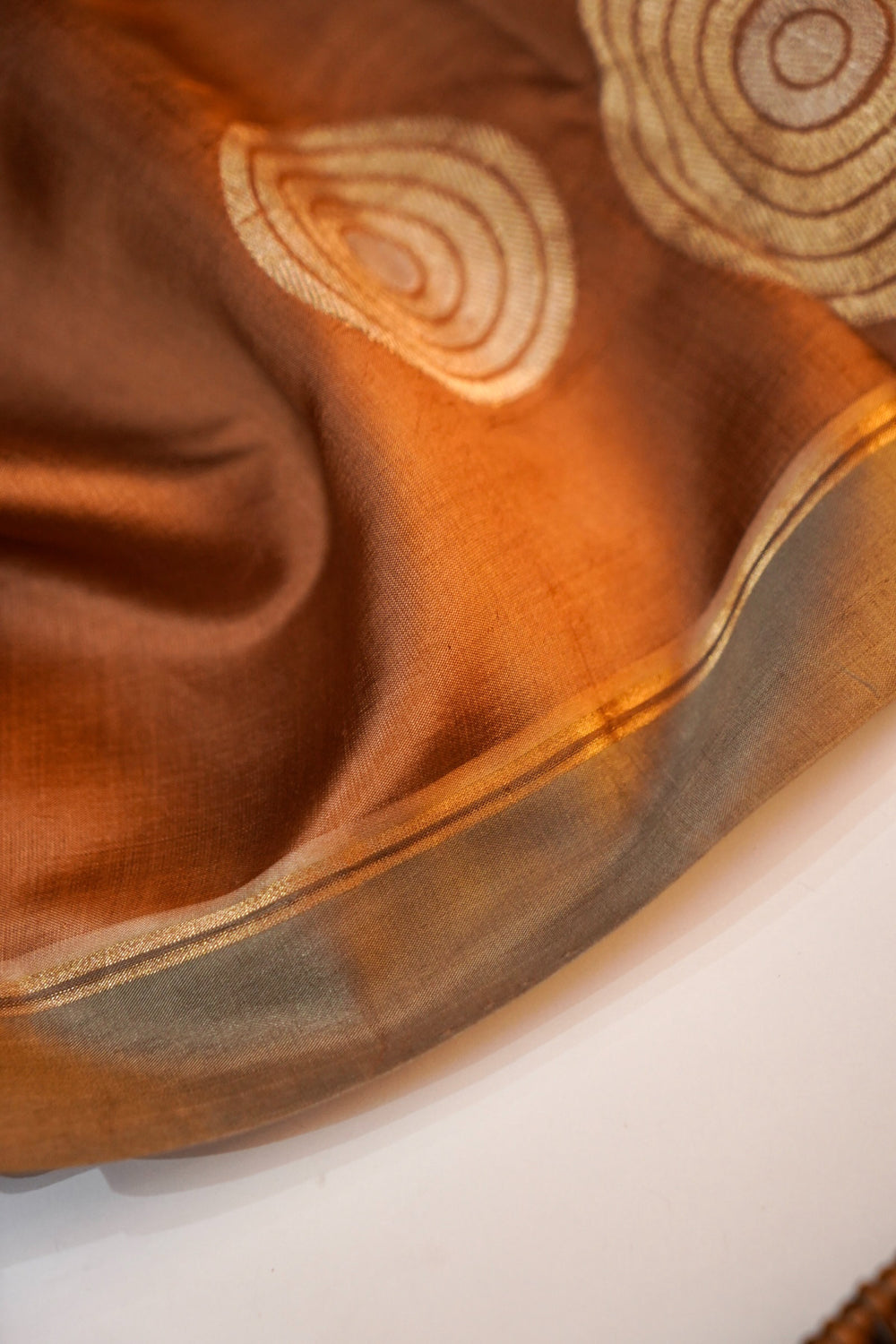 Caramel Brown Brocade Soft Silk  Handwoven Banarasi Suit
