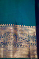 Peacock Blue Meenakari Katan Silk Kanjivaram