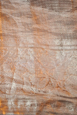 White Gold Brocade Tissue Silk  Handwoven Banarasi Saree