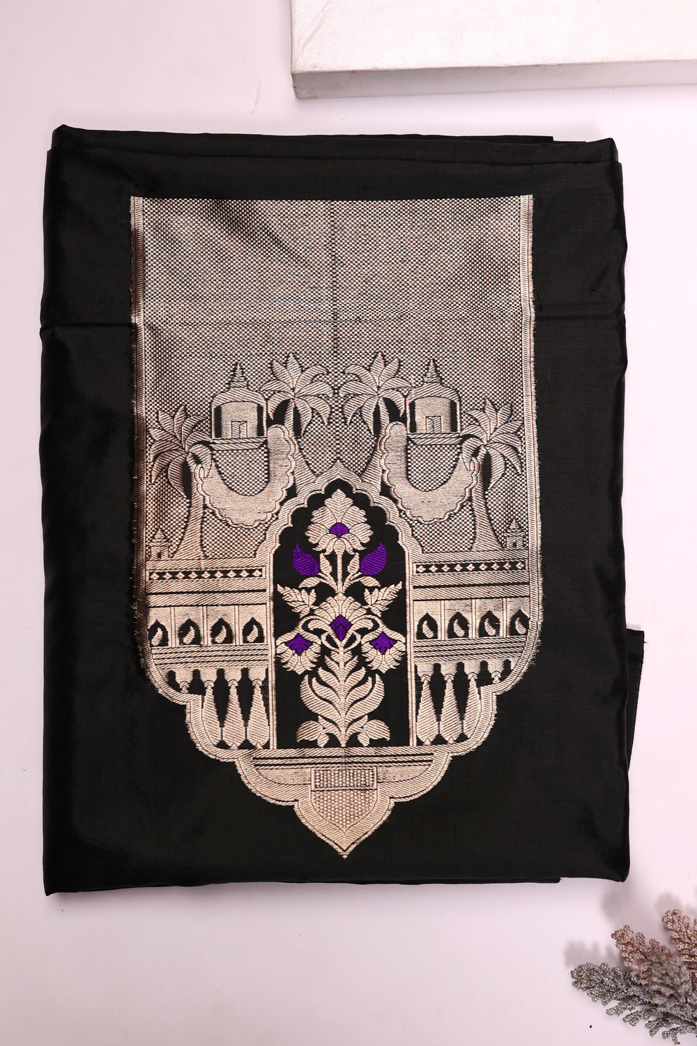 Handwoven Black Banarasi Brocade Pure Katan Silk Co-ord Set