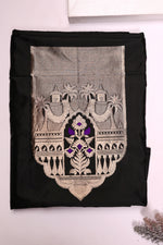 Handwoven Black Banarasi Brocade Pure Katan Silk Co-ord Set