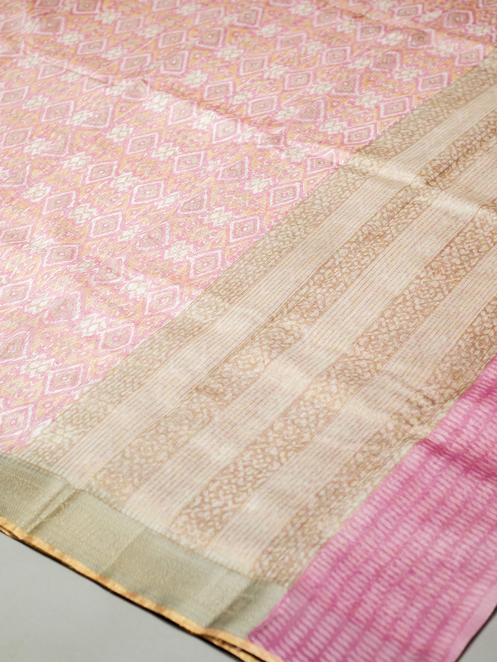 Banarasi Pink Blended Cotton Silk Saree