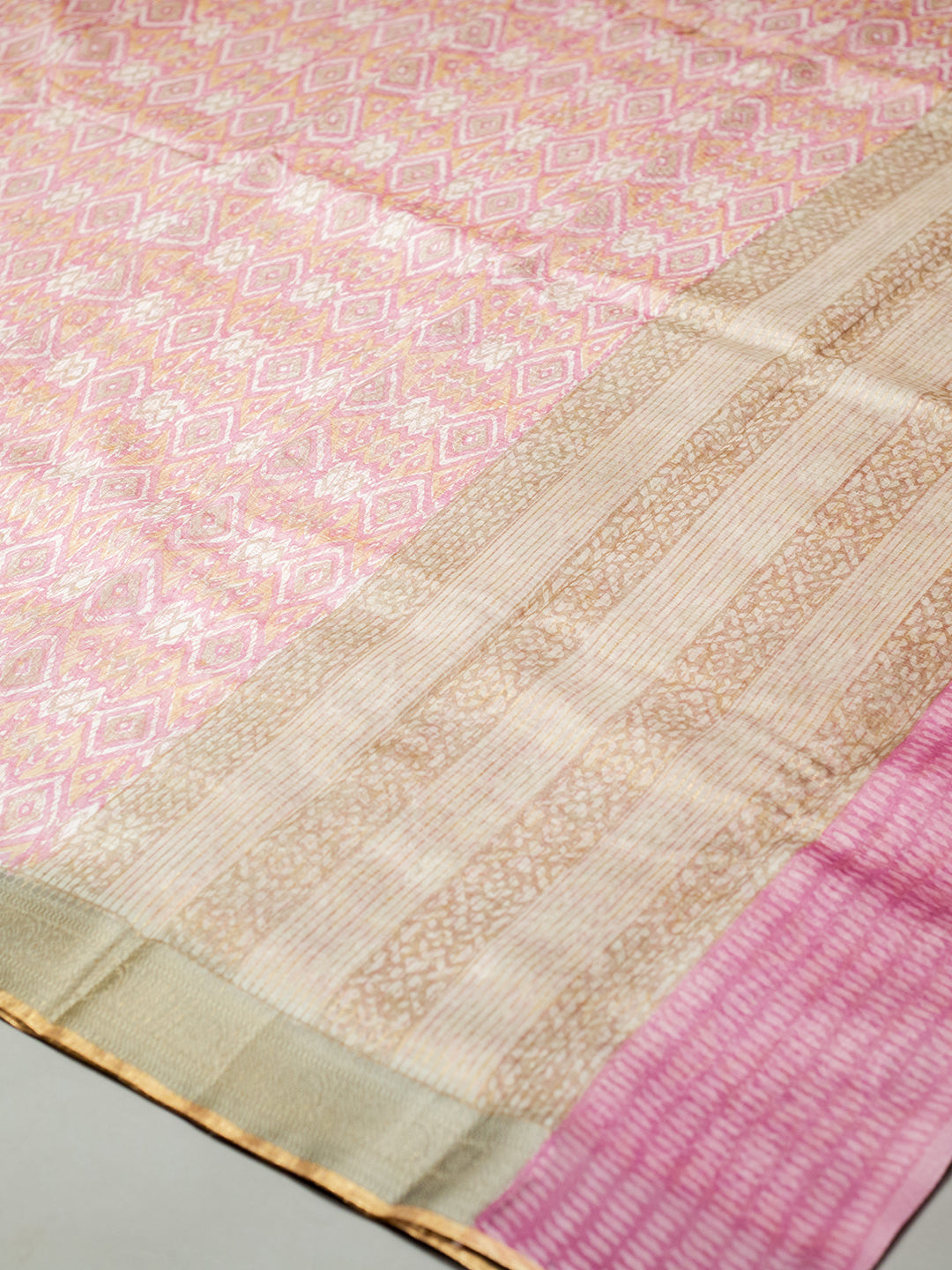 Banarasi Pink Blended Cotton Silk Saree
