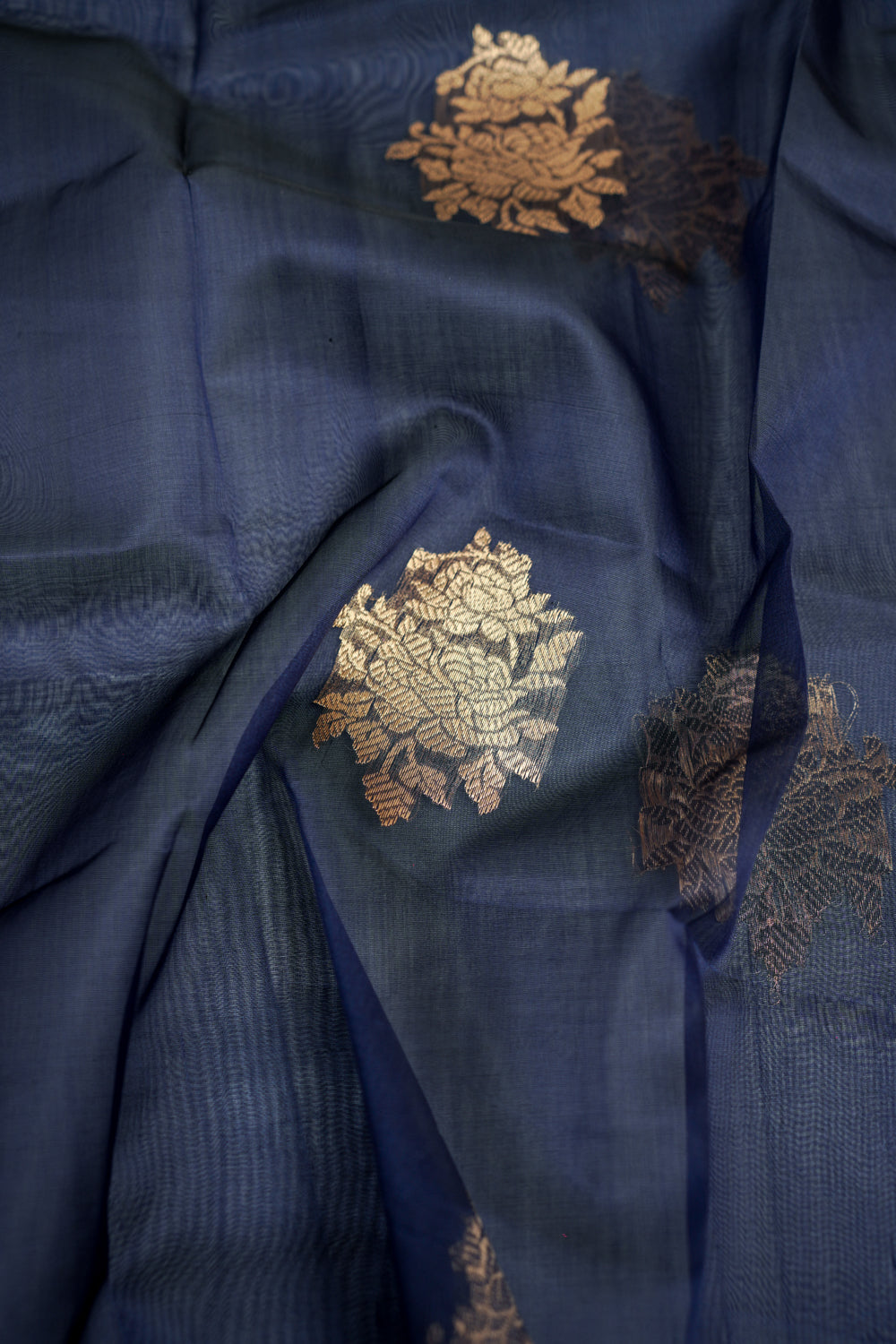 Rose Red Floral  Katan Silk Handwoven Banarasi Suit