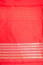 Rose Red Floral  Katan Silk Handwoven Banarasi Suit