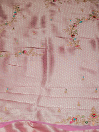 Pink Designer Katan Silk Saree