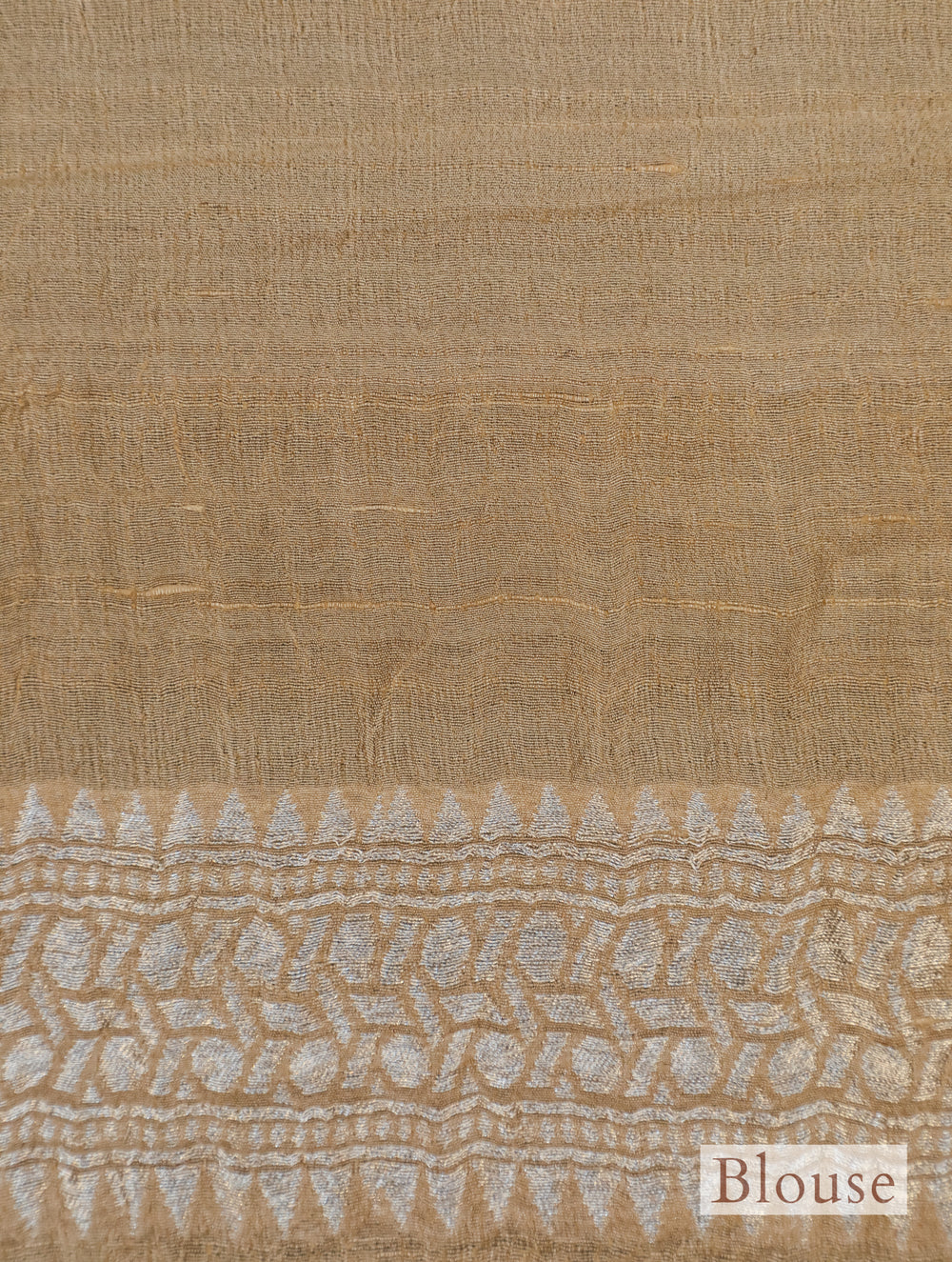 Handwoven Off White Banarasi Tussar Silk Saree