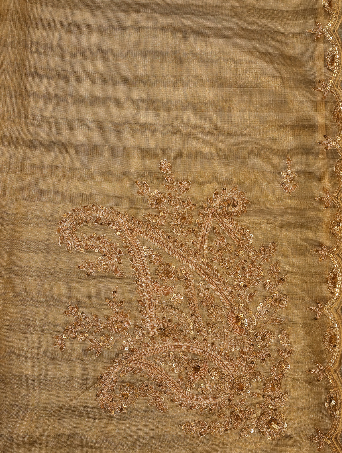 Designer Golden Tissue Silk Saree