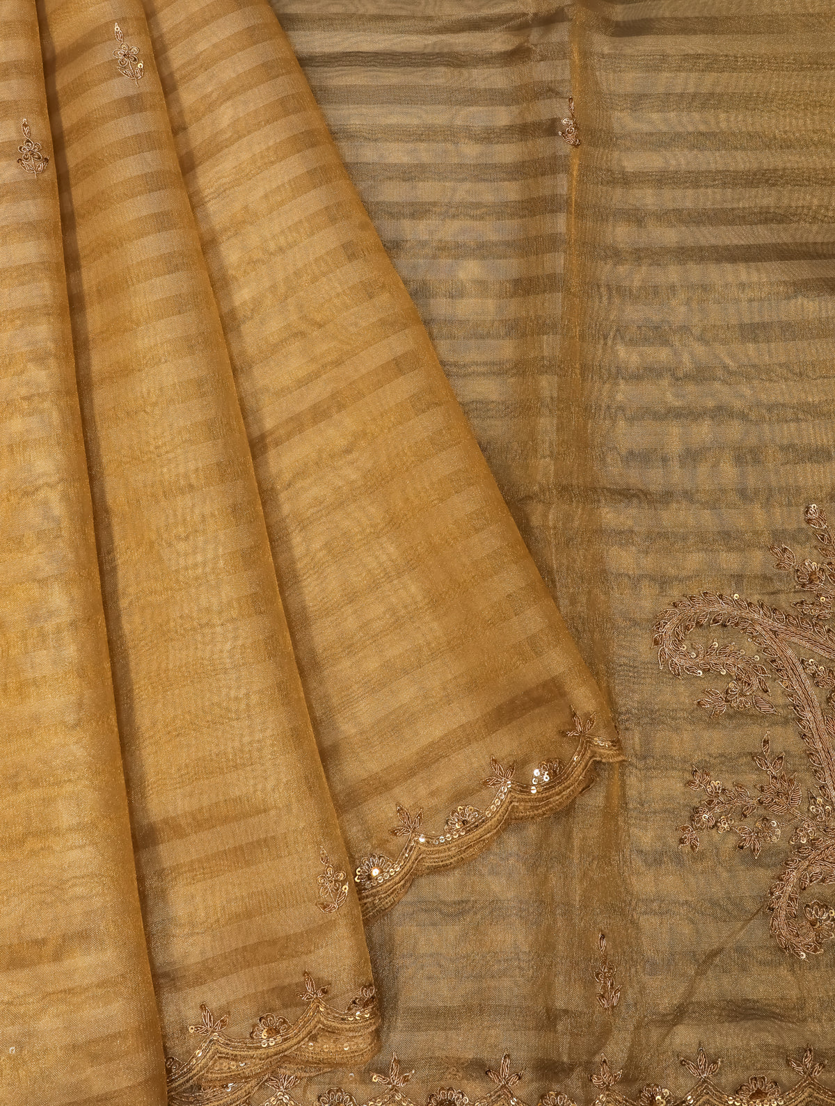 Designer Golden Tissue Silk Saree