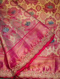 Designer Rani Pink Kanjivaram Silk Saree