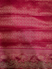 Designer Rani Pink Kanjivaram Silk Saree