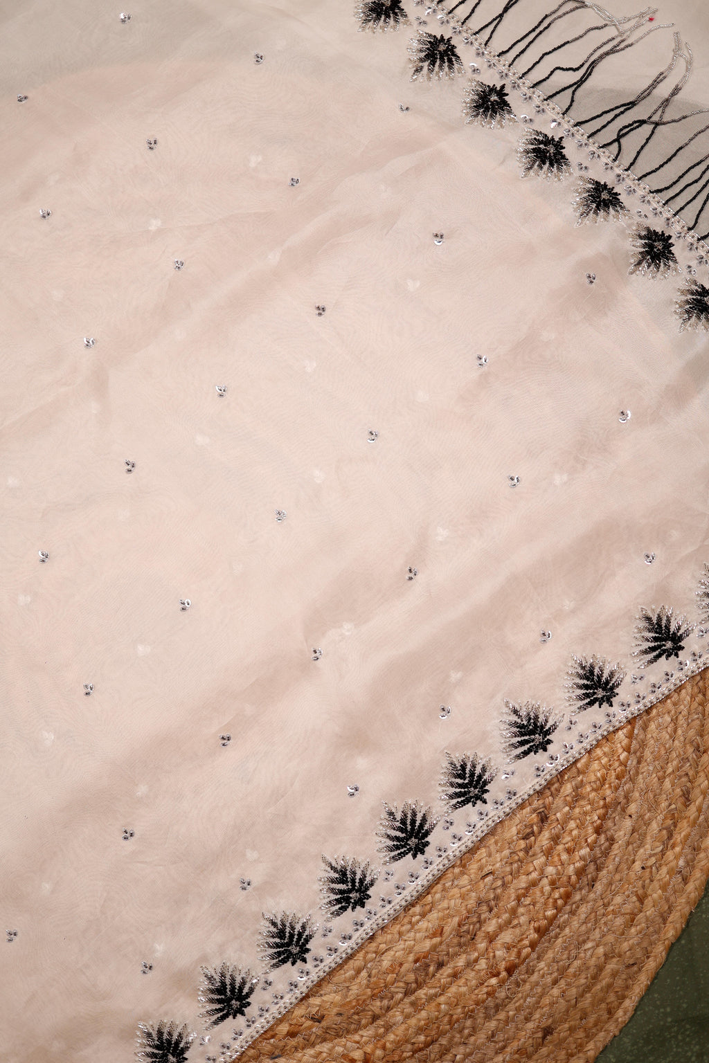 Designer Off White Organza Saree