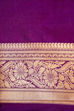 Handwoven Purple Banarasi Katan Soft Silk Saree