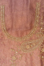 Designer Peach  Crush Tissue Saree