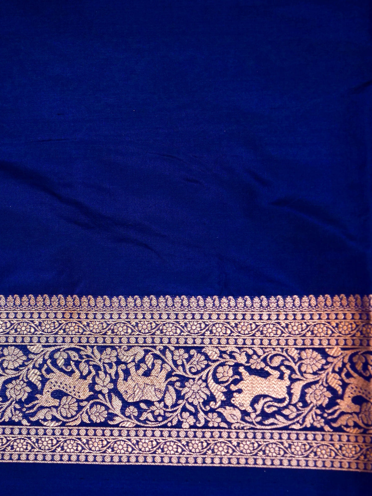 Handwoven Royal Blue Banarasi Katan Silk Saree