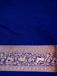 Handwoven Royal Blue Banarasi Katan Silk Saree