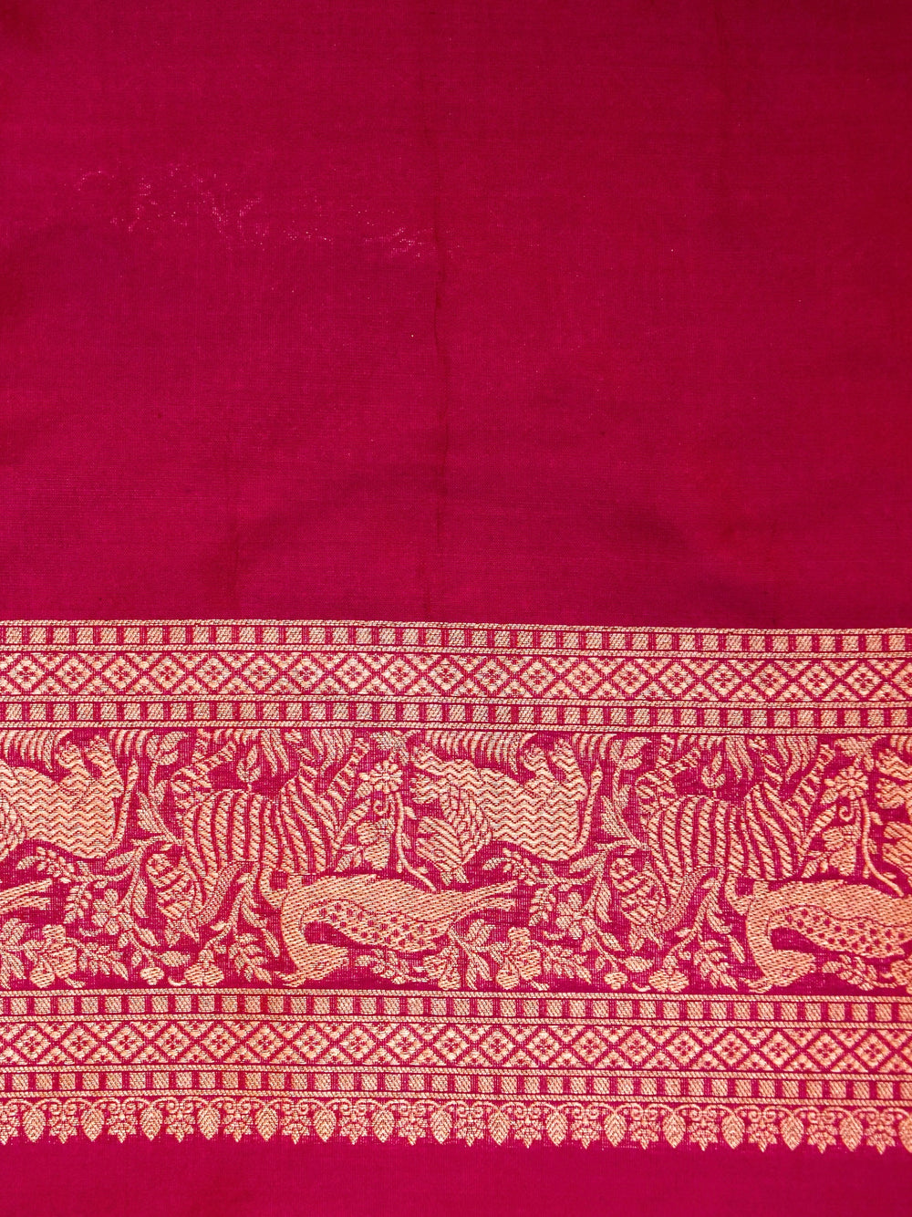 Handwoven Magenta Pink Banarasi Katan Silk Saree