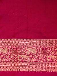 Handwoven Magenta Pink Banarasi Katan Silk Saree