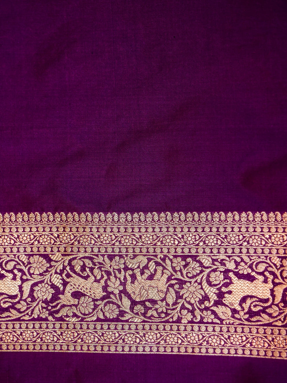 Handwoven Wine Banarasi Katan Silk Saree