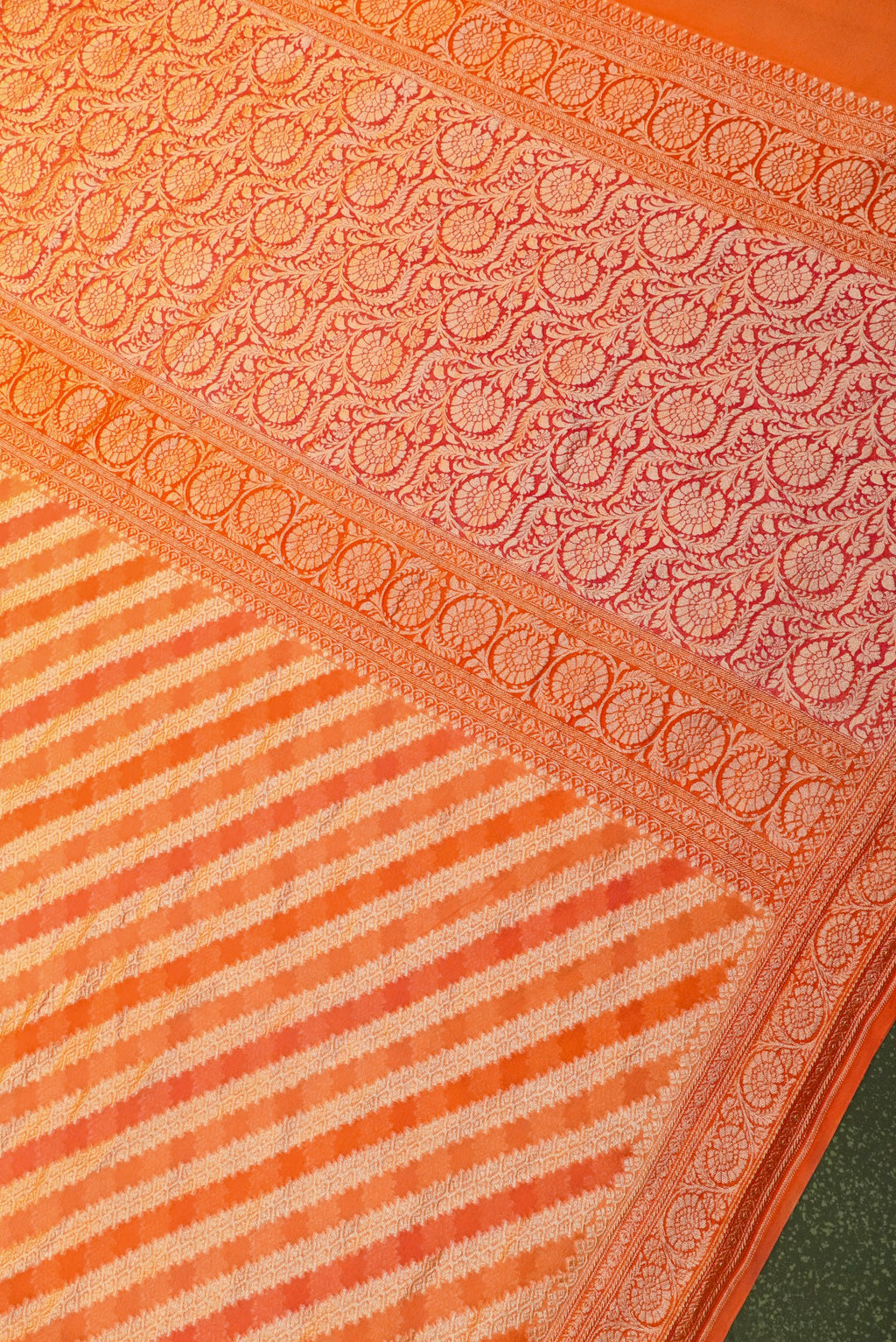 Handwoven Rangkat Banarasi Khaddi Georgette Saree