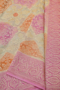 Handwoven Rangkat Banarasi Khaddi Georgette Saree