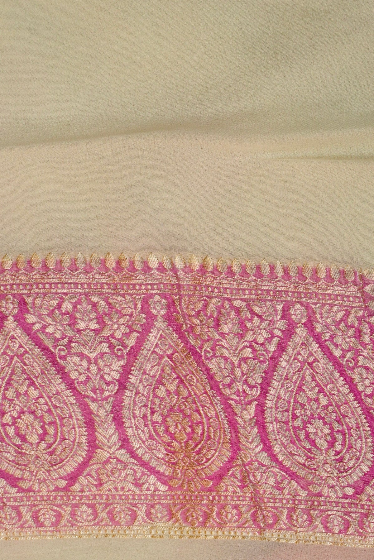 Handwoven Rangkat Banarasi Khaddi Georgette Saree