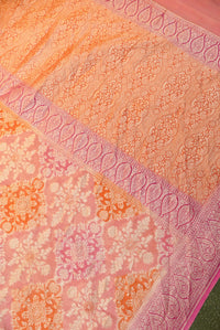 Handwoven Rangkat Banarasi Khaddi Georgette Saree