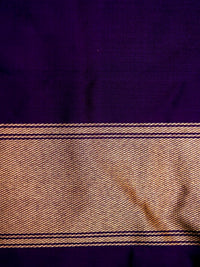 Handwoven Purple Banarasi Katan Silk Saree