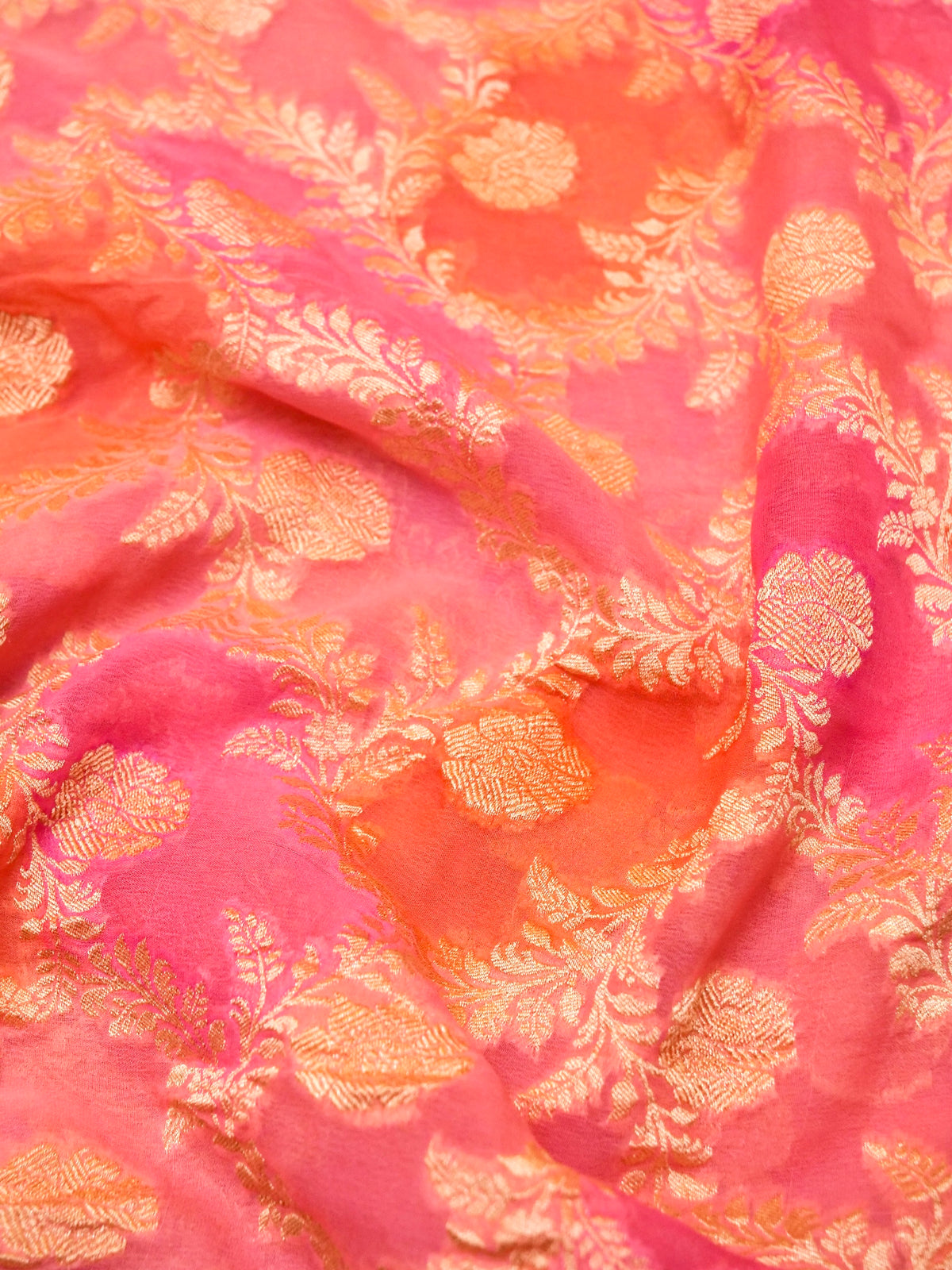 Handwoven Rangkat Banarasi Khaddi Georgette Saree