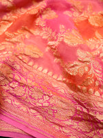 Handwoven Rangkat Banarasi Khaddi Georgette Saree