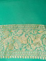 Handwoven Aqua Green Banarasi Khaddi Georgette Saree