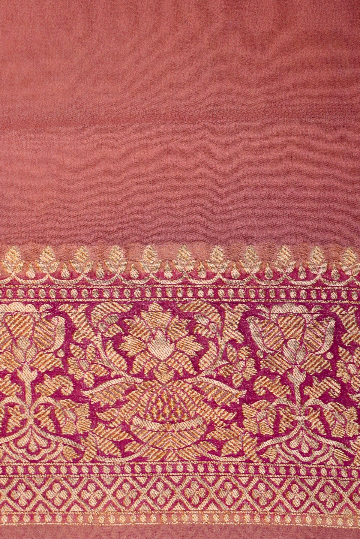 Handwoven Lavender Banarasi Khaddi Georgette Saree