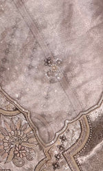 Designer Silver Brocade Tissue Silk Suit