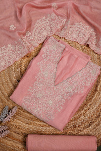 Designer Onion Pink Mul Cotton Suit