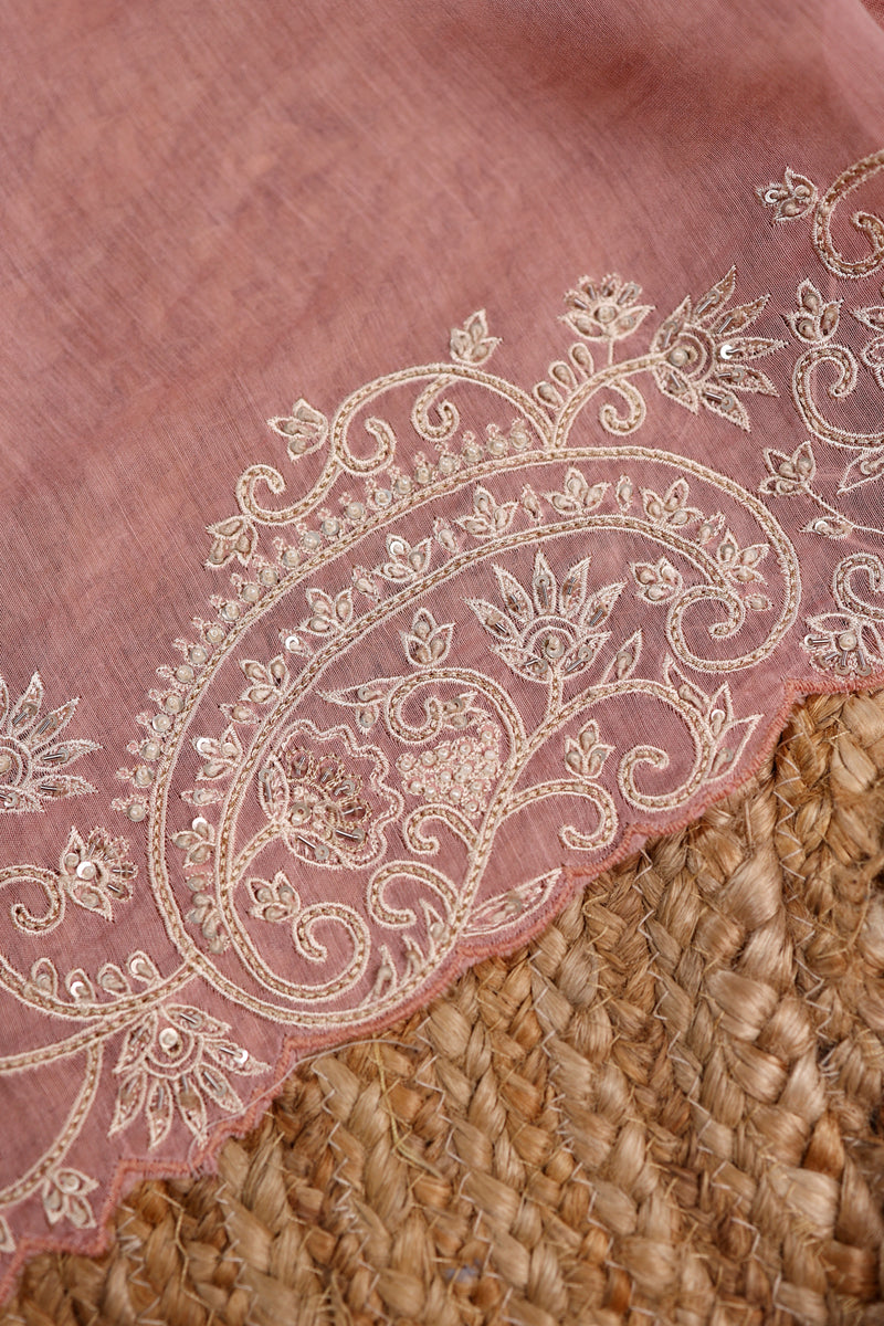 Designer Onion Pink Mul Cotton Suit