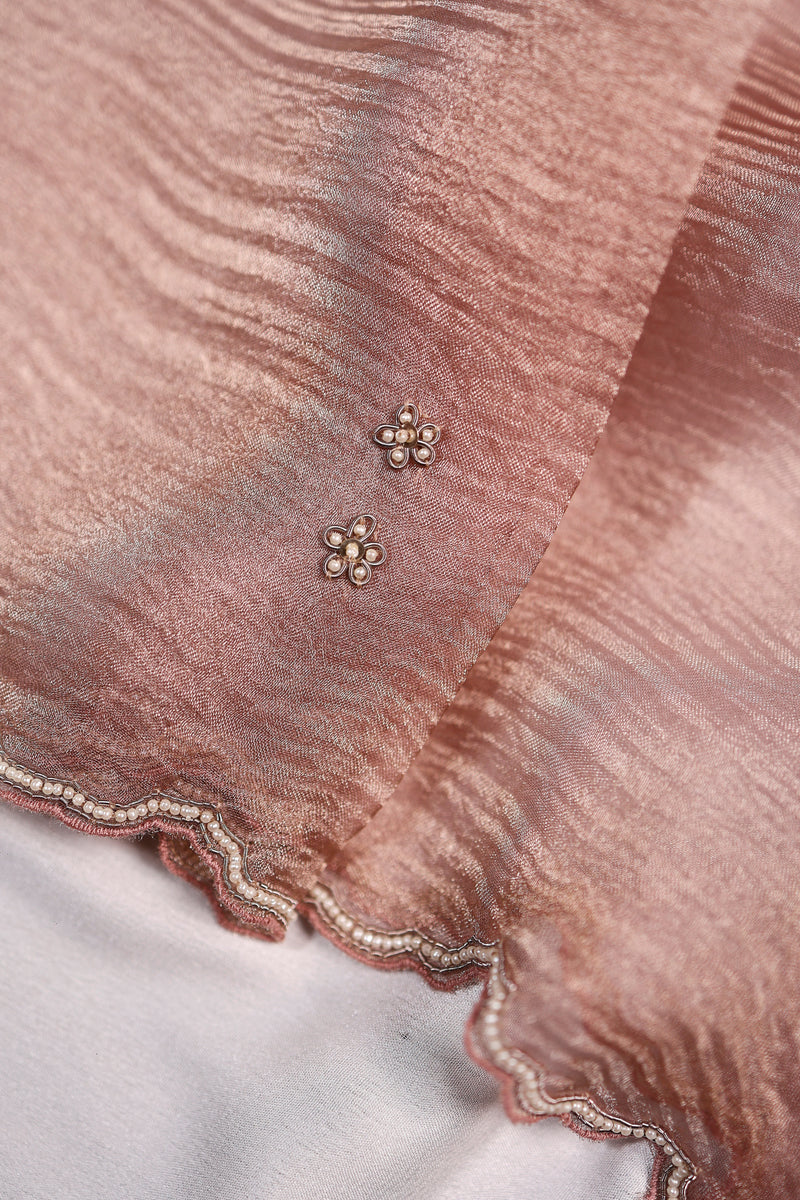 Designer Onion Pink Organza Suit