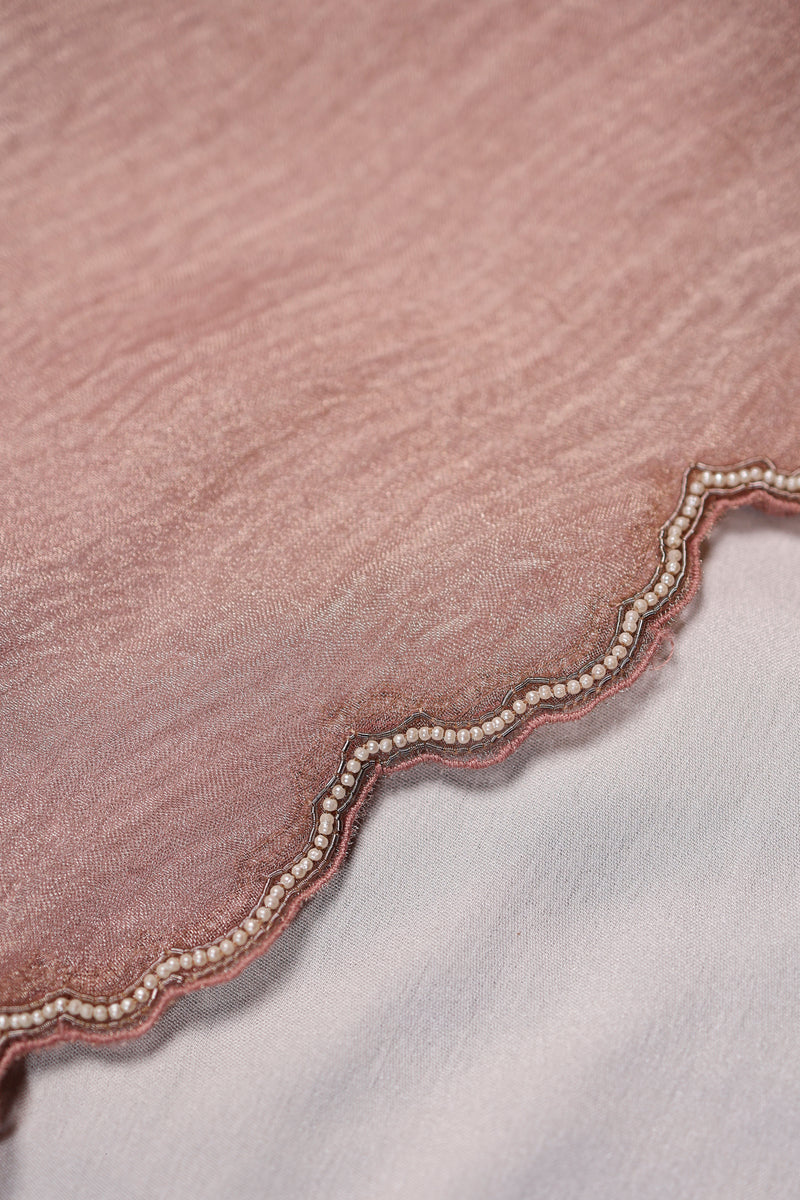 Designer Onion Pink Organza Suit