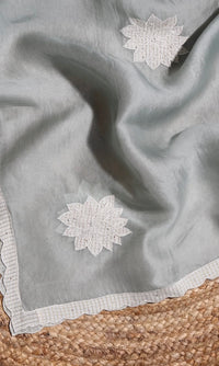 Designer Pista Green Organza Suit