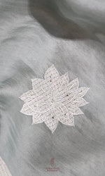 Designer Pista Green Organza Suit