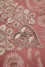 Designer Onion Pink Organza Suit