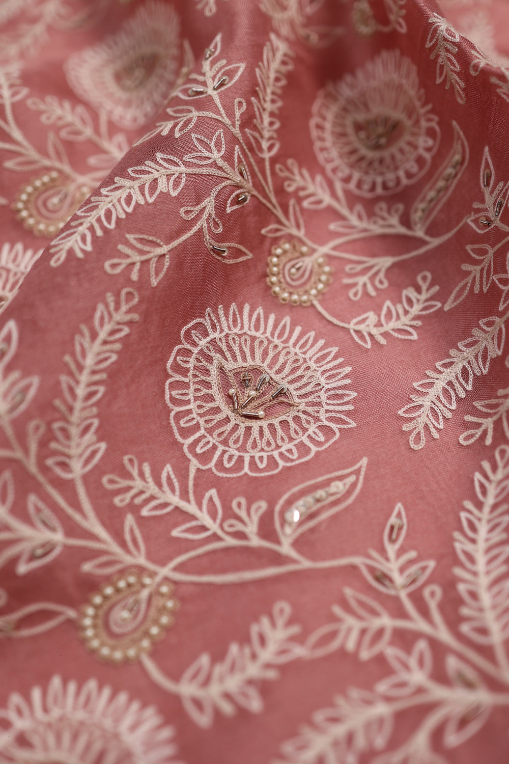 Designer Onion Pink Organza Suit
