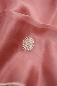 Designer Onion Pink Organza Suit