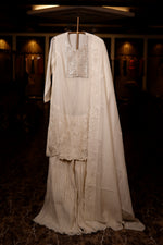Designer Off White Mul Cotton Suit Set