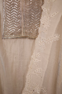 Designer Off White Mul Cotton Suit Set