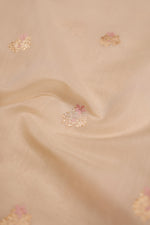 Handwoven Off White Banarasi Handloom Silk Saree