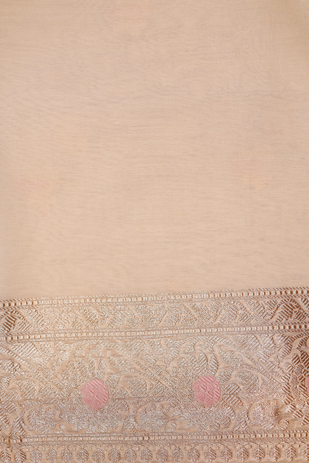 Handwoven Off White Banarasi Handloom Silk Saree