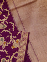 Handwoven Purple Banarasi Katan Silk Saree